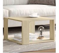vidaXL Table basse chêne sonoma 51,5x51,5x30 cm bois d'ingénierie, table d'appoint, table de salon, table latérale, bout de 848138