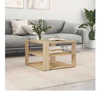 vidaXL Table basse chêne sonoma 59,5x59,5x40 cm bois d'ingénierie 834248