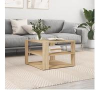 vidaXL Table basse chêne sonoma 59,5x59,5x40 cm bois d'ingénierie 834248