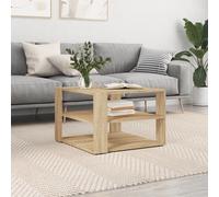 vidaXL Table basse chêne sonoma 59,5x59,5x40 cm bois d'ingénierie 834248