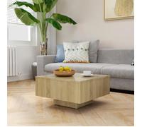 Vidaxl Table Basse Chêne Sonoma 60x60x31,5 Cm Aggloméré Marron