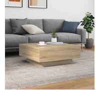 vidaXL Table basse moderne Chêne Sonoma 80x80x31 cm Bois d'ingénierie Marron