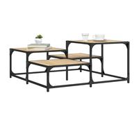 vidaXL Table basse chêne sonoma 87,5x87,5x40 cm bois d'ingénierie 837743 Marron G