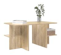 vidaXL Table Basse Chêne Sonoma 87 x 50 x 45 cm Bois d’ingénierie, Salon, Table Moderne pour déco Fonctionnelle, Rangements stylés, Surface de Centre, Élégante déco Indoor