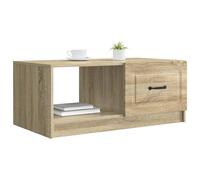 vidaXL Table Basse Chêne Sonoma 90 x 50 x 37 cm Bois d'ingénierie, Table Basse rectangulaire Vintage Chic, Rangement spacieux pour Salon, Meuble décoratif en Bois