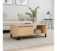 vidaXL Table basse Chêne sonoma 90x50x36,5 cm Bois d'ingénierie 830575 Marron G