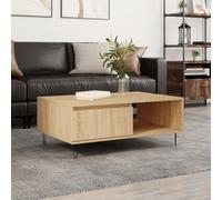Table basse chêne sonoma 90x60x35 cm bois d ingénierie