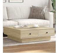 vidaXL Table basse Chêne Sonoma – 90x90x28 cm – Aggloméré