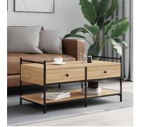 vidaXL Table basse chêne sonoma 99x50x50 cm bois d'ingénierie 833961