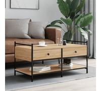 Vidaxl Table Basse Chêne Sonoma 99x50x50 Cm Bois D'ingénierie Marron