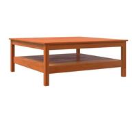 Vidaxl Table Basse Cire Marron 100x100x40 Cm Bois Massif De Pin Marron