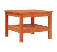 Table basse cire marron 55x55x40 cm bois massif de pin, table d'appoint, table de salon, table d'extrémité, bout de canapé, table centrale