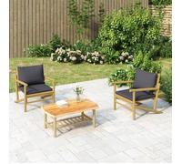 vidaXL Table basse de jardin en bambou 90x55x37 cm