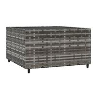 vidaXL Table Basse de Jardin Carrée Gris 50x50x30 cm Résine Tressée, Mobilier de Jardin, Table Basse d'Extérieur