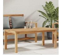 vidaXL Table basse 110×55×45 cm en teck massif, résistante aux intempéries pour jardin et terrasse