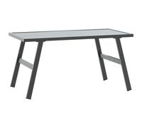 vidaXL Table basse de jardin noir 90x45x35 cm acier enduit de poudre, table de jardin, table de patio, meuble de patio, 4008106