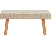 vidaXL Table basse de jardin Poly rotin Beige