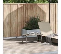 VIDAXL Table basse de jardin rectangulaire 80 x 40 x 37 cm gris - résine tressée effet rotin