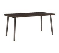 Table basse de jardin rectangulaire marron 40x40x37 cm rotin