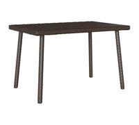 Table basse de jardin rectangulaire marron 60x40x37 cm rotin