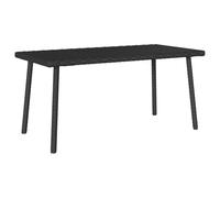 vidaXL Table Basse de Jardin Rectangulaire Noir 80x40x37 cm Rotin, Table Basse Extérieure Noire, Résistante aux UV