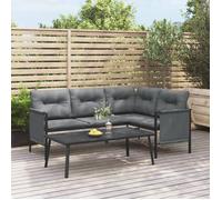 vidaXL – Table basse de jardin 362813 – Acier anthracite 110x55x35 cm