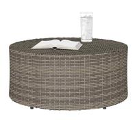 vidaXL Table Basse d'extérieur Gris Ø 68 x 30 cm polyrotin, Table Ronde Moderne, résistante aux intempéries, légère, élégante pour Votre Espace extérieur