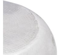 vidaXL Table basse en aluminium martelé argenté