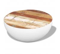 vidaXL Table basse en forme de coupe Vieux bois massif 60x60x30 cm