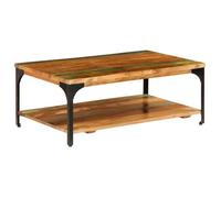 vidaXL Table basse et étagère 100x60x35 cm Bois de récupération solide