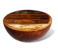 vidaXL Table basse Forme de bol avec base en acier Bois recyclé