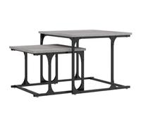 Vidaxl Table Basse Gigogne 2 Pcs Sonoma Gris Bois D'ingénierie Gris