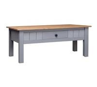 vidaXL Table basse Panama Pin massif 100x60x45 cm Blanc