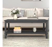 vidaXL Table basse Gris 110x55x45 cm Bois massif de pin 822274