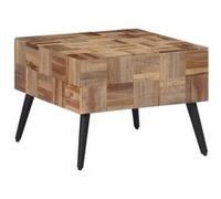 vidaXL Table basse gris 55x55x40 cm teck de récupération massif 358521 Gris G