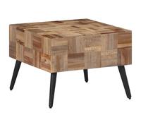 vidaXL Table basse gris 55x55x40 cm teck de récupération massif 358521