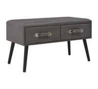Table basse Gris 80x40x46 cm Similicuir Gris G