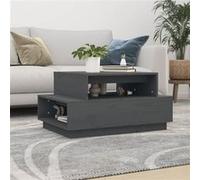 vidaXL Table basse Gris 80x55x40,5 cm Bois massif de pin814516 Gris G