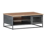 vidaXL Table basse en bois d'acacia massif 90x50x35 cm Gris