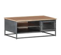 Vidaxl Table Basse Gris 90x50x35 Cm Bois D'acacia Massif Gris