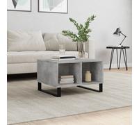 vidaXL Table basse Gris b¿¿ton 60x50x36,5 cm Bois d'ing¿¿nierie