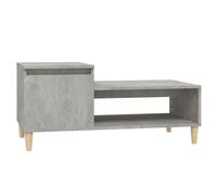 Table basse Gris béton 100x50x45 cm Bois d ingénierie
