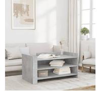 vidaXL Table basse gris béton 100x50x50 cm bois d'ingénierie, table latérale, table de salon, table d'accent, bout de 848349