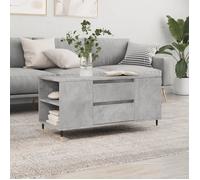 vidaXL Table basse gris béton 102x44,5x50 cm bois d'ingénierie 830992