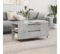 Vidaxl Table Basse Gris Béton 102x44,5x50 Cm Bois D'ingénierie Gris
