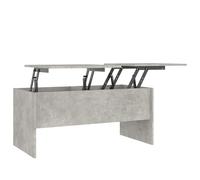 Vidaxl Table Basse Gris Béton 102x50,5x46,5 Cm Bois D'ingénierie Multicolore