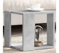vidaXL Table basse gris béton 32x32x30 cm bois d'ingénierie, table d'appoint, table de salon, table latérale, bout de 848146 Gris G
