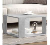 vidaXL Table basse gris béton 51,5x51,5x30 cm bois d'ingénierie, table d'appoint, table de salon, table latérale, bout de 848139