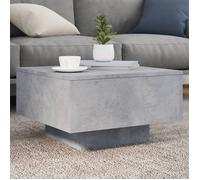 vidaXL Table basse gris béton 55x55x31 cm bois d'ingénierie 836570