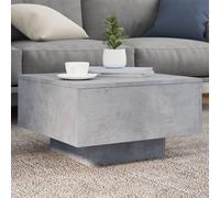 Vidaxl Table Basse Gris Béton 55x55x31 Cm Bois D'ingénierie Marron